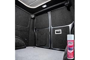 SHIELD AUTOCARE Shield-Auto-Care 4 Way Stretch Anthracite| Charcoal Grey Van Lining Camper Conversion Carpet Trim Bundle Kit-Includes High Temperature Trimfix Adhesive Glue (1 M + 1 Trim FIX)