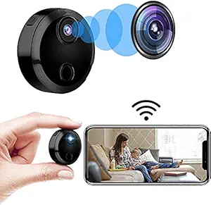 Hidden Camera with Audio Live Feed,1080P HD WiFi Spy Camera Mini Camera Wireless Nanny Cam Home Security Camera, Night Vision/Motion Detection/Video Record/Remote View/Phone App