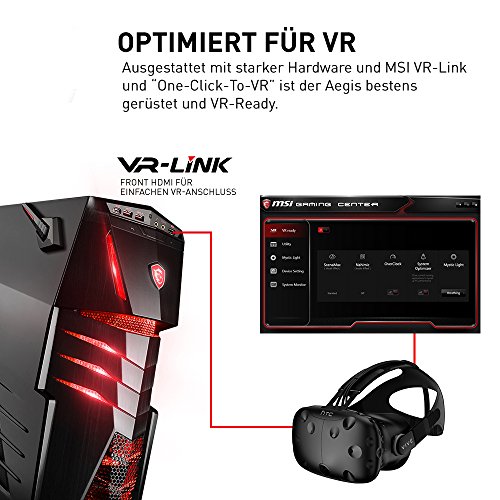 MSI 9S6-B91211-006-956-B907-102 Aegis Ti3 VR7RD SLI-006DE Desktop PC (Intel Core i7-7700K, 2000GB Festplatte, 32GB RAM, Geforce GTX 1070, Win 10 Home) schwarz - 14