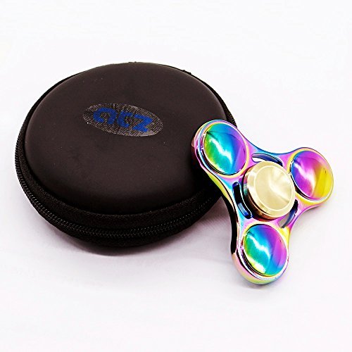 ATZ Neuer Regenbogen-Farbmetall Tri-Fidget Spinner mit schwarzer Geschenkbox kann über 6 Minuten drehen Ruhig und glatt Einzigartiges Design EDC Hand Spinner Spielzeug - 2