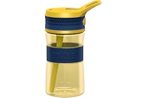 ‎BODDELS boddels Kinder Trinkflasche mit Strohhalm und rutschfestem Griff | 400 ml | Trinkflasche Kinder auslaufsicher, bruchsicher | Wasserflasche Kindergarten, Schule, Sport | Kindertrinkflasche | BPA-frei