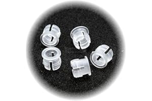 ELPOHL LED Montageringe Plastik schwarz oder transparent für LEDs (5mm, transparent, 20)