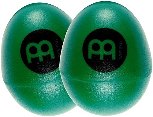 Meinl PercussionEgg Shaker Pair - 2 egg shakers with clear, soft Sound - Musician Gift - Plastic, Green (ES2-GREEN)