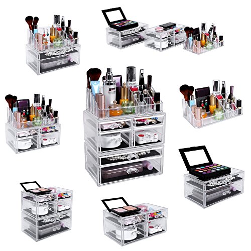 Songmics Kosmetik Aufbewahrung Organizer gro Acryl Schubladen JKA008 - 5
