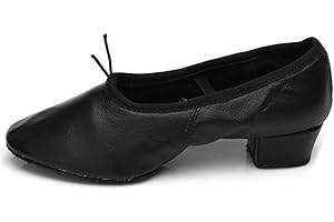 HIPPOSEUS U101 Chaussures de Danse Latine à Talon Bas pour Femme