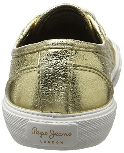 Pepe Jeans London Aberlady Met, Zapatillas para Mujer, Dorado (Gold), 38 EU