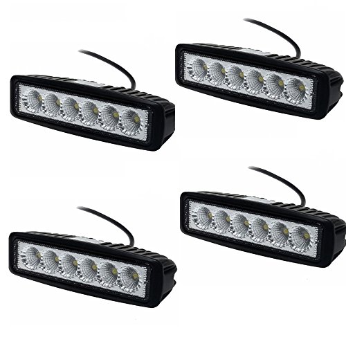 Preisvergleich Produktbild MCTECH 4x 18W LED Arbeitsscheinwerfer 10-30V IP67 60-Grad Offroad Zusatzscheinwerfer