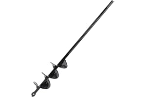 NIBOKEN Jardín Espiral Broca, Excavadora de Taladro para Ahoyadora, Cultivador de Suelo Broca, Agujero Herramientas de Mano para Flor Plantar Bulbos de Cama Plántulas 4.6x37 cm
