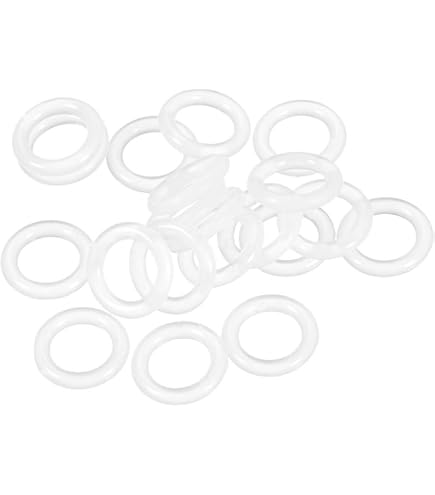 Produktbild von QUARKZMAN 20mm ID Silikon O-Ringe Unterlegscheibe Dichtung X 10 Stücke Unterlegscheibe Runde Flach Dichtungsring Für Glas Türgriff Transparent