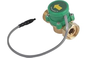 KAFUTY Interrupteur de Débit d'Eau AC220V 0.5A G3/4-3/4 Pouce Commutateur de Capteur de Débit de Pompe Résistance à Haute Température pour Chauffe-eau Solaire Pompe de Surpression
