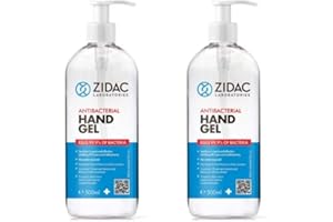 MR LOO ROLL ZIDAC 2 x 500ml Zidac Hand Gel - Hospital Grade Hand Gel - 70% Ethanol - British Manufactured with Safety Certificates