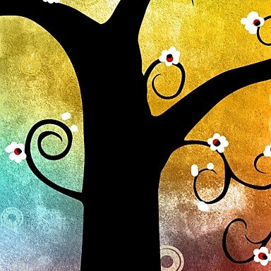 Leinwand-Set von 3 botanisch bunt hoffnungsvolle Lebensbaum Leinwand Druck fertig zum Aufh?ngen , 20″ x 28″ - 6