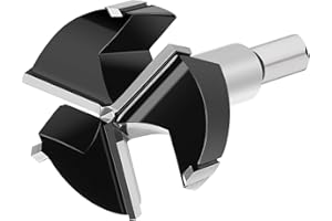 hsawbit 80mm forstner drill bit, Triple-Flute Carbide Tipped Forstner Bit Hole Cutter for Hard Wood, Woodworking Hinge Cutter Hinge Drill Bit