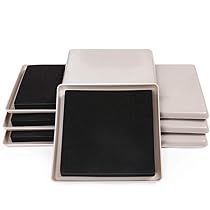 AIRUJIA Lot De 8 Patins Réutilisables Pour Meubles Lourds Ou Moquettes Dplace Rapidement Et Facilement Des Meubles Lourds Comme Un Canap Un Litune Table Une Chaise 24 Cm X 14 Cm Noir