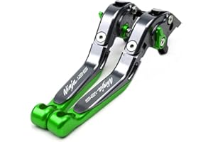 YOUMOTECH for Kawasaki Z125 Ninja 125 2019 Accessories CNC Motorcycle Adjustable Extendable Lever with Logo Brake Clutch Levers (D)