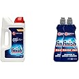 Finish Classic Dishwasher Powder Detergent 1 Kg & Dishwasher Rinse Aid - 400ml (Pack of 2) Combo