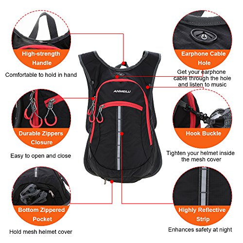 Lixada Wasserabweisend Schulter Fahrrad Rucksack für Mountain Radreisen Wandern Camping Wassertasche - 3