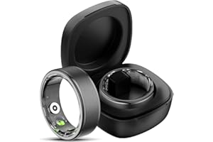 findtime Smart Ring for Men Women Smart Ring Android iOS Fitness Ring Pedometer Heart Rate Blood Oxygen Sleep Monitor Step Counter Activity Tracker for Sports Time, Distance, Calories,BK10