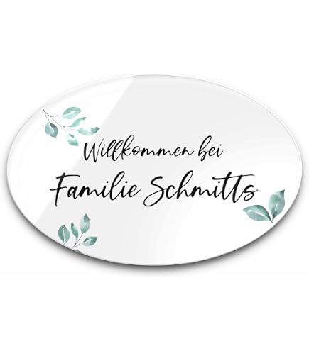 Graviertes Klingelschild Aus ABS-Kunststoff – 9x6 Cm, Selbstklebend, Viele Farben & Motive