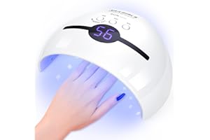UV Nail Lamp, NAILGIRLS 48W Fast LED UV Nail Dryer Lamp Gel Nail Polish Dryer Machine UV Light Curing Lamp Smart Auto-Sensing with 30/60/99s Timer, Automatic Sensor for Gels Polishes in Home and Salon