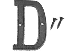 DEMIAWAKING IT Demiawaking Alfabeto in Metallo Lettere Numeri Civici Esterni Fai da te Targhe Lettere per Porta a Muro, Indirizzo, Strada con Viti di Montaggio (D)