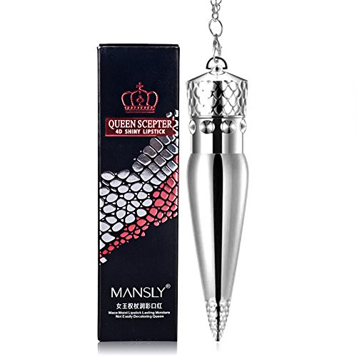 HuntGold Königin Zepter Glänzend Feucht Lippenstift Dauerhaft Feuchtigkeit Glitzer Lippen Kosmetik Kirsch rosa - 2
