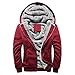 Produktbild togel Herrenjacke Herren Kapuzenpullover Winter Warm Fleece Zipper Sweater Jacke Outwear Mantel Lässig Komfortable Hoodie Einfarbige Jacken Mode Warm Pullover Langarm Slim Fit Blau Schwarz Grau Rot