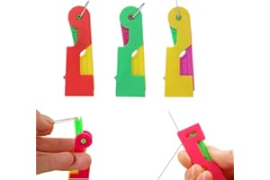 MATAME Enfile Aiguille, Accessoires Couture, Aiguilles Coutureen Plastique pour Couture, Plastique DIY Enfile-Fil, Point de Croix Enfile-Aiguilles, Fil Enfile-Aiguille à Coudre (3PCS)