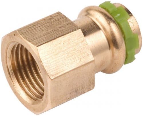 Seppelfricke Press Fitting Copper Crossover Coupling VC270G 18 x RP 3/4 Rg with EPDM O-Ring Fitting V 'Contour Sudop Ress