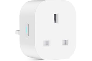 EIGHTREE Smart Plug That Work With Alexa & Google Home, Smart Home Smart Socket with Energy Monitoring, Remote Control, Timer & Schedule Function, 2.4Ghz Wi-Fi Only, No Hub Required, 1 Pack