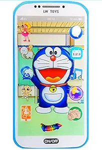 My Talking First Learning Kids Mobile Smartphone with Touch Screen and Multiple Sound Effects, Along with Neck Holder for Boys & Girls - Multi Color (Random Design)