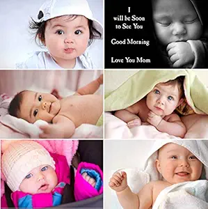 KARTMEN Paper Abstract Poster , Multicolour, Cute Similing Baby Boy, 12x18 Inch