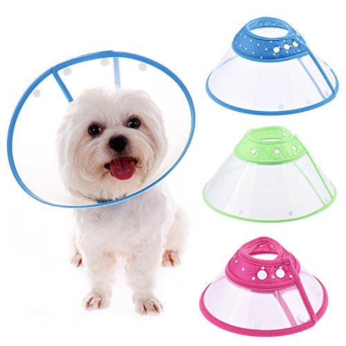 Colorful-Polka-Dot-Plastic-Recovery-Collars-Cone-Collars-Wound-Healing-Remedy-Recovery-Protective-For-Puppy-Kitten