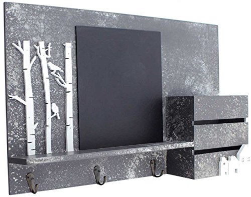 SIDCO ® Organizer Board Ablage Tafel Wandboard Garderobe Wandhaken Schlüsselboard - 3