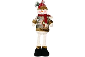 haweeli Figuras Decorativas Navidad, XL 60 cm, Gnomo de Navidad, Muñeco sin Rostro con Patas Largas de Punto, decoración de Mesa, Adorno de Mesa navideño ﻿ (Muñeco de Nieve Marrón)