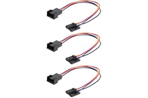 YIEJOYA 3 paquetes de 5 pines macho a 4 pines, cable de alimentación de ventilador de refrigeración de 5 pines a 4 pines de control de temperatura,para ordenador DELL