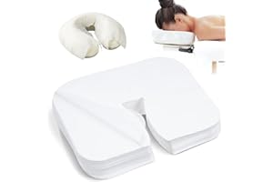 ZFYANSSEE 100 Count Disposable Face Rest Covers,Headrest Covers Soft Non-Sticking Massage Headrest Covers for Massage Tables & Massage Chairs