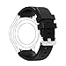 Produktbild Altsommer Uhrenarmband 22mm für Samsung Gear S3 Frontier Armband Streifen Silikon Sportarmband Uhrenarmband mit Edelstahl Schnalle Armband Ersatzband für Damen Herren 4 Farben (Schwarz)
