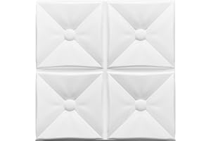 MASTERBRICO.COM Decorative Polystyrene Panel for Ceiling and Wall 3D Effect Thermal Insulation 6mm thickness 50x50cm, Pack of 10sqm (40 panels) Glue for Polystyrene Panels included (B011)