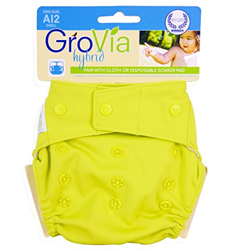 GroVia® Hybrid One-Size Cloth Nappy Shell, Snaps, Citrus