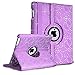 Price comparison product image NWNK13® iPad Air 2 Premium Folio Case, Sparkle Lilac Pu Leather 360 Rotating Cover Design, Multi-Angle Viewing Stand, for iPad Air2