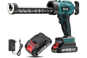 Pistola per Silicone a Batteria, Uaoaii 20V Pistola per Silicone Professionale Senza Fili, Regolabile a 4 Velocità, con Batteria da 2000 mAh e Caricabatteria