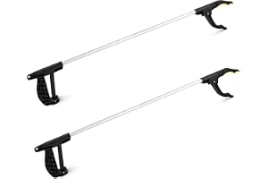KEPLIN 2 Pack Litter Picker Ergonomic Long Reach Handle 30 Inch (75cm) Garden Tool, Magnetic Pick Up Durable & Sturdy for Pic