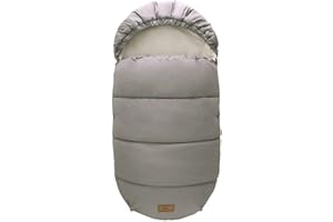 Miracle Baby Saco Silla Paseo Universal Invierno,Mantener Caliente、Impermeable Saco para Cochecito Bebe Antideslizante,Apto para Todo Tipo de cochecitos para bebés de 0 a 4 años(Extraíble,Gris)