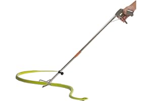 Asixxsix Pinze per Serpenti da 52 Pollici, pinze Pieghevoli Extra Lunghe in Acciaio Inox per rettili, Strumento di manipolazione a mascella Larga con Impugnatura a Blocco Automatico