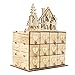 Produktbild Weihnachten, Holz Aufbewahrungsbox Weihnachten Kalender Aufbewahrungsbox Innovative Holzkiste Dekoration Ornament Kleinteile Aufbewahrungsbox Jewelry Box Ornament Aufbewahrung Cube für Weihnachtsdekoration