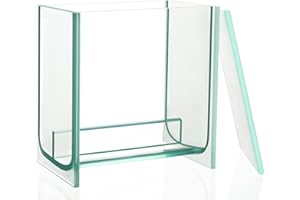 stonylab Glass Square TLC Developing Tank, Heavy Duty Borosilicate Chromatography TLC Developing Chamber with Lid for Multiple Plates Development, 100 x 100 mm