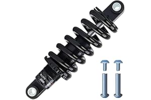 splumzer Mountain Bike Rear Shock Absorber Bicycle Rear Biliary Spring Shock, Coil Spring Black Without Damping (Eye-to-eye 165mm Spring rates 550Lb)