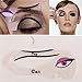 2pcs Professional Women Smoky Eyes Stencil Models Template Draw Eye Bottom and Top Eyeliner Guide Card Auxiliary Tools