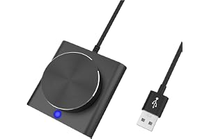 VBESTLIFE PC USB -volymkontrollvrede, Extern Mediejusteringskontroll, Datorljudjusters för Vinster 7 8 10 11 Vista, OS X, Android